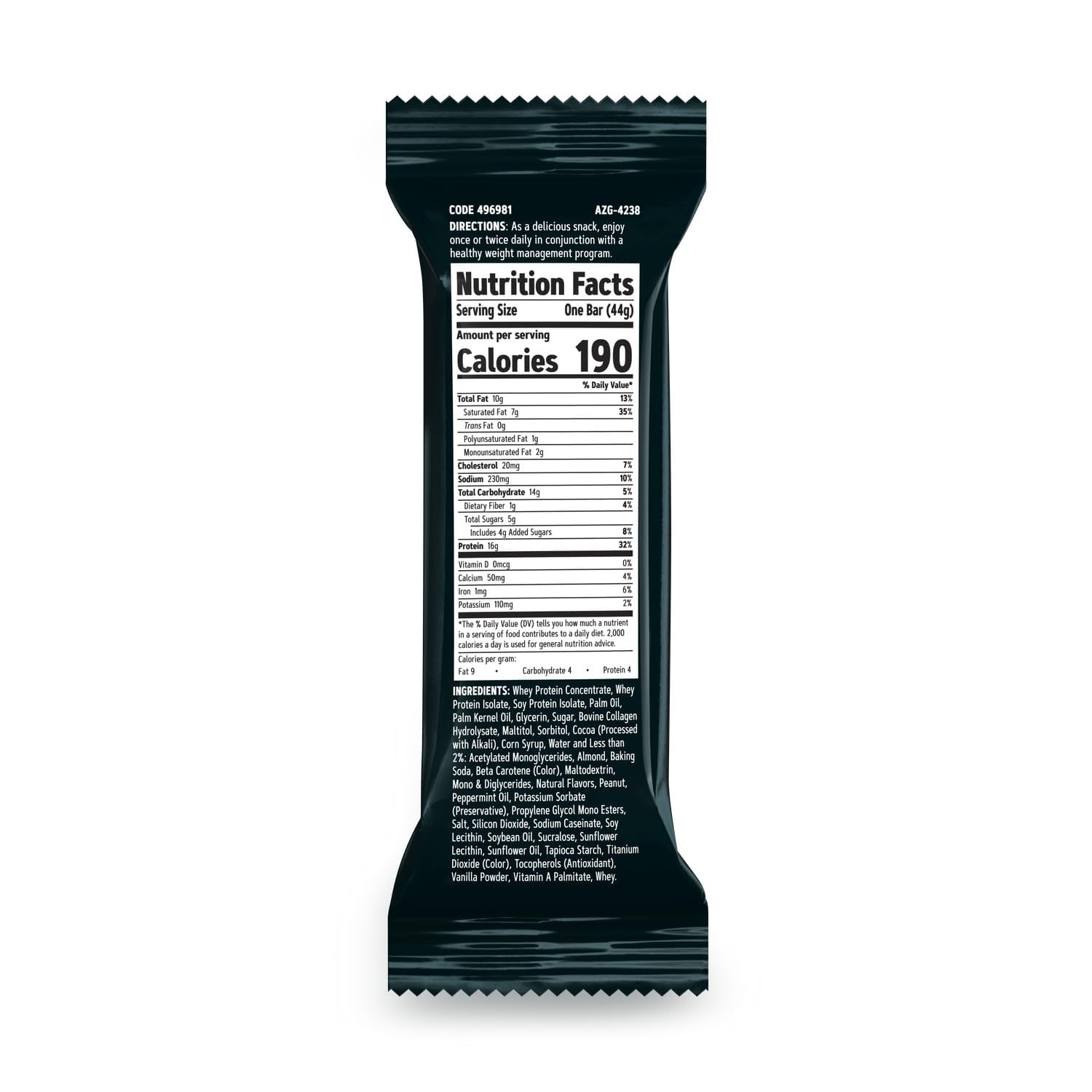GNC Total Lean Layered Lean Bar, Chocolate Mint, 9 Bars | Delivers 16g of High Quality Protein to Satisfy Hunger Between Meals as a Sweet Treat with Only 190 Calories per Bar
