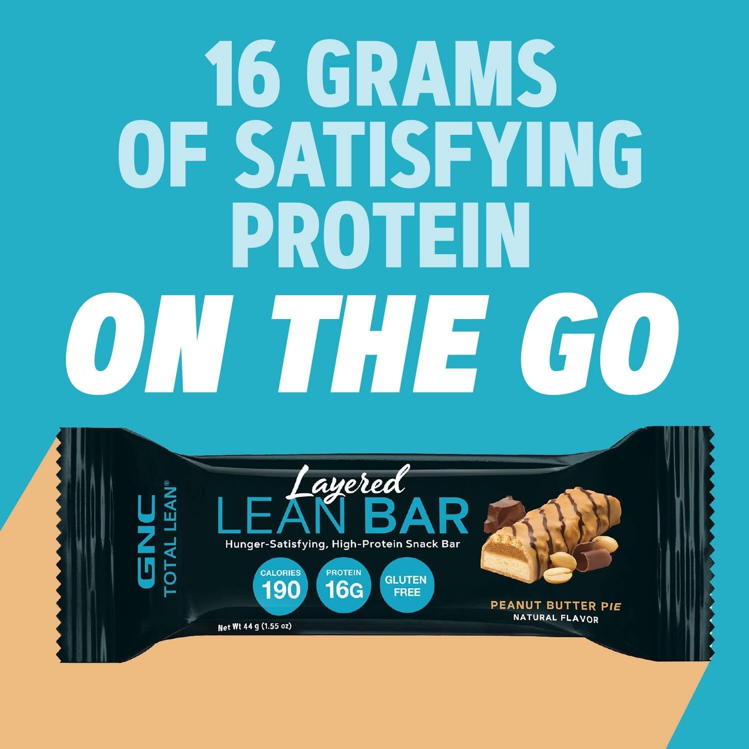 GNC Total Lean Layered Lean Bar, Chocolate Mint, 9 Bars | Delivers 16g of High Quality Protein to Satisfy Hunger Between Meals as a Sweet Treat with Only 190 Calories per Bar